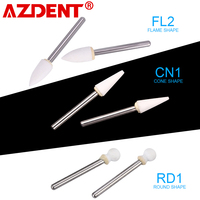 12 sztuk/pudło Dental płomień biały kamień polerowanie FG Burs FL2 ścieranie punkt Bur Fit szybka prostnica 1.6mm dentysta narzędzia 1